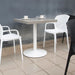 Bolero Cast Iron Round Table Base White  Table Base