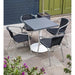 Bolero Cast Iron Round Table Base White  Table Base