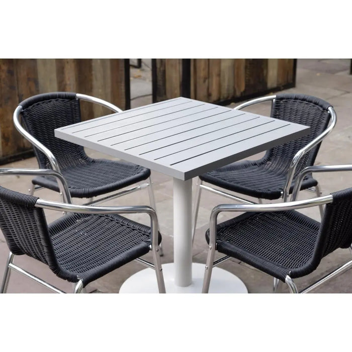Bolero Cast Iron Round Table Base White  Table Base