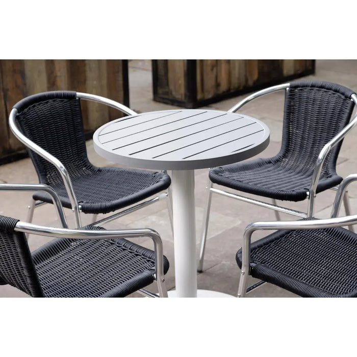 Bolero Cast Iron Round Table Base White  Table Base