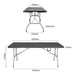 Bolero Centre Folding Utility Table 6 ft – Black  Folding Table