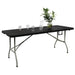 Bolero Centre Folding Utility Table 6 ft – Black  Folding Table