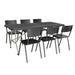 Bolero Centre Folding Utility Table 6 ft – Black  Folding Table