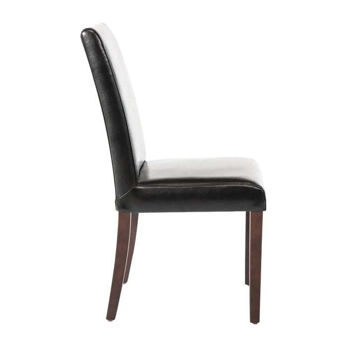 Bolero Faux Leather Dining Chairs Black 2 Pack  Chairs