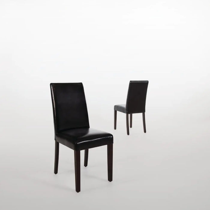 Bolero Faux Leather Dining Chairs Black 2 Pack  Chairs