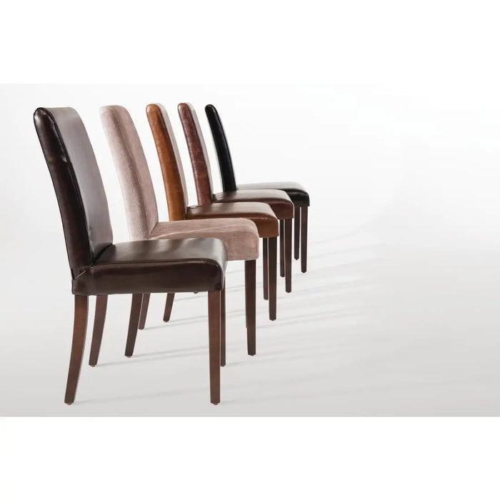 Bolero Faux Leather Dining Chairs Black 2 Pack  Chairs