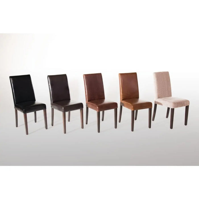 Bolero Faux Leather Dining Chairs Black 2 Pack  Chairs