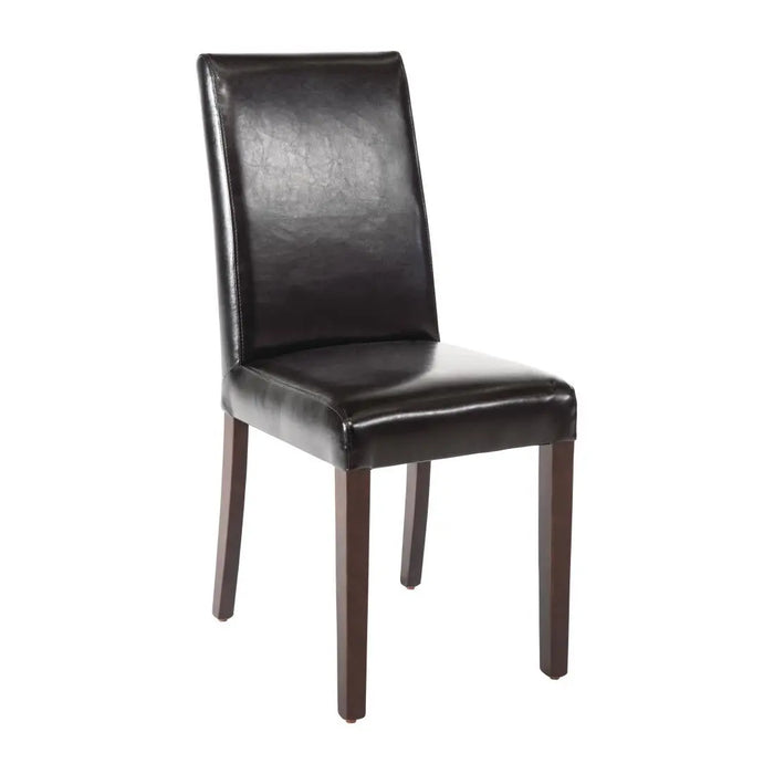 Bolero Faux Leather Dining Chairs Black (2 Pack) - GF954 - Simply Hospitality NZ