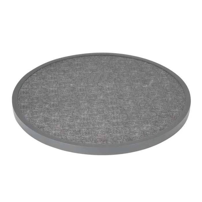 Bolero Fibre Glass Round Table Top Brushed Black 580mm  Table Top