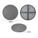 Bolero Fibre Glass Round Table Top Brushed Black 580mm  Table Top