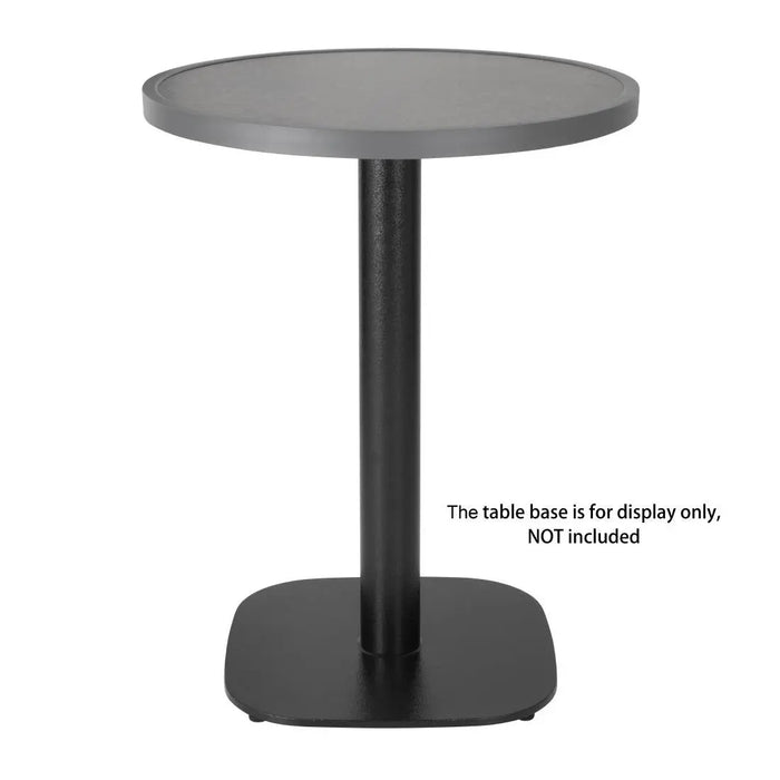 Bolero Fibre Glass Round Table Top Brushed Black 580mm  Table Top