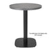 Bolero Fibre Glass Round Table Top Brushed Black 580mm  Table Top