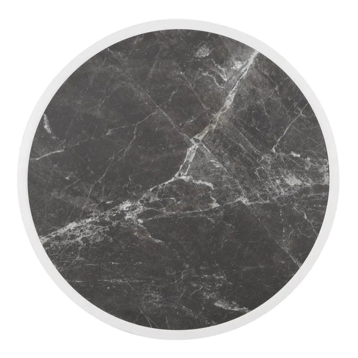 Bolero Fibre Glass Round Table Top Dark Granite Effect 580mm  Table Top