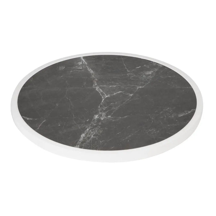 Bolero Fibre Glass Round Table Top Dark Granite Effect 580mm  Table Top