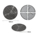 Bolero Fibre Glass Round Table Top Dark Granite Effect 580mm  Table Top