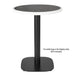 Bolero Fibre Glass Round Table Top Dark Granite Effect 580mm  Table Top