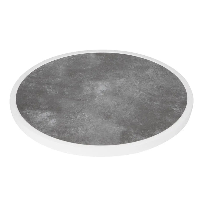 Bolero Fibre Glass Round Table Top Dark Stone Effect 580mm  Table Top