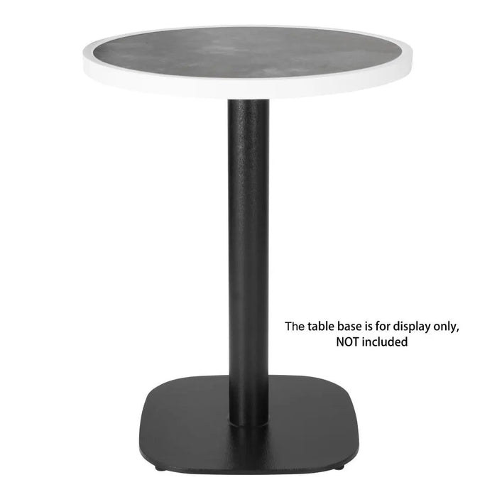 Bolero Fibre Glass Round Table Top Dark Stone Effect 580mm  Table Top