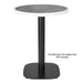Bolero Fibre Glass Round Table Top Dark Stone Effect 580mm  Table Top