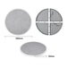Bolero Fibre Glass Round Table Top Grey Stone Effect 580mm  Table Top