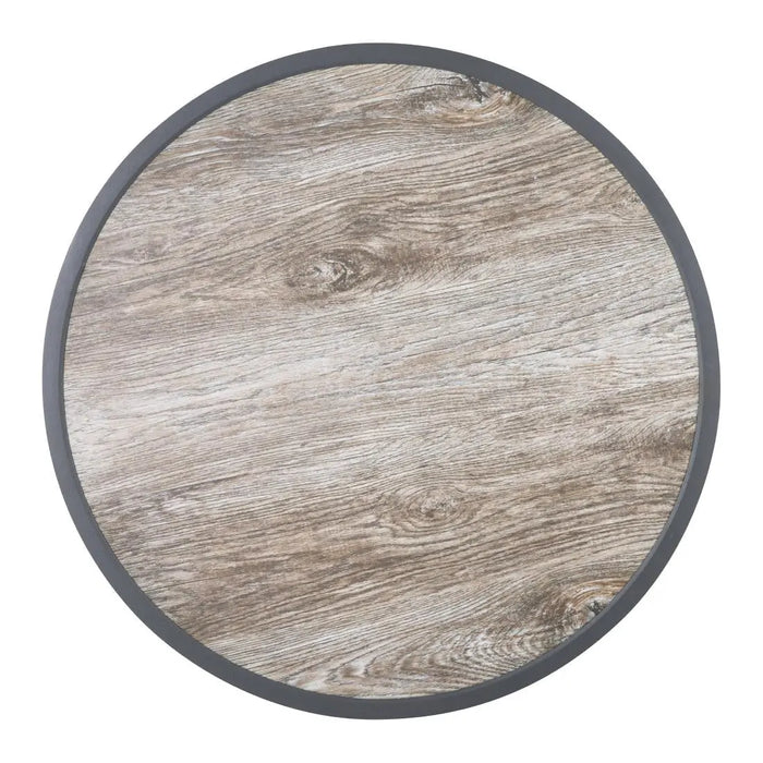 Bolero Fibre Glass Round Table Top Wood Effect 580mm - DL486 - Simply Hospitality NZ