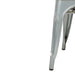 Bolero Galvanised Steel Dining Sidechairs with Wood Seat Pad  Cafe Chairs