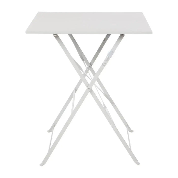 Bolero Grey Square Pavement Style Steel Table  Cafe Tables