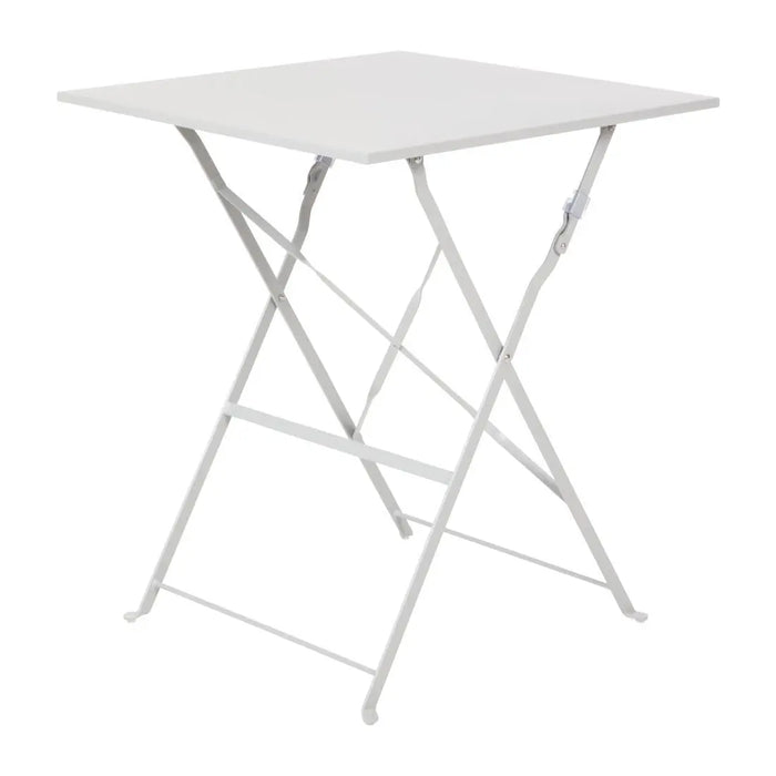 Bolero Grey Square Pavement Style Steel Table  Cafe Tables