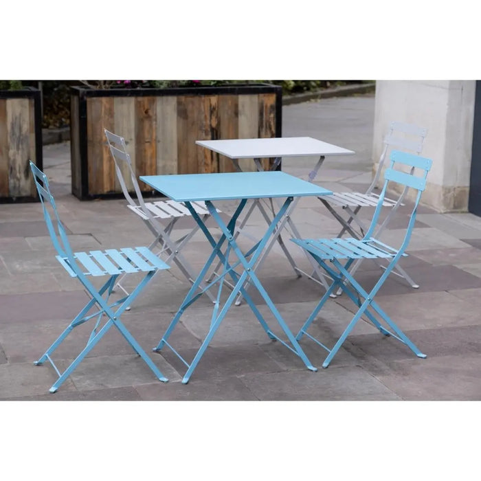Bolero Grey Square Pavement Style Steel Table  Cafe Tables