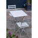 Bolero Grey Square Pavement Style Steel Table  Cafe Tables