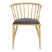 Bolero Harrowdene Padded Metal Side Chairs Wood Effect 2 Pack  Cafe Chairs