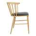 Bolero Harrowdene Padded Metal Side Chairs Wood Effect 2 Pack  Cafe Chairs