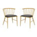 Bolero Harrowdene Padded Metal Side Chairs Wood Effect 2 Pack  Cafe Chairs