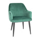 Bolero Lia Velvet Set of 2 Chairs Dark Green  Chairs