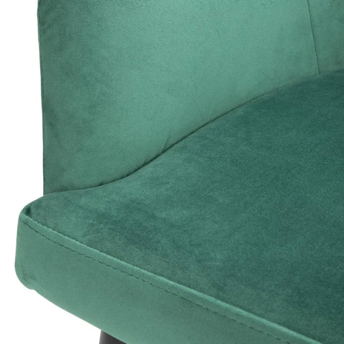 Bolero Lia Velvet Set of 2 Chairs Dark Green  Chairs