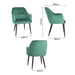Bolero Lia Velvet Set of 2 Chairs Dark Green  Chairs