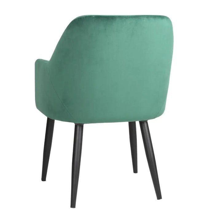 Bolero Lia Velvet Set of 2 Chairs Dark Green  Chairs