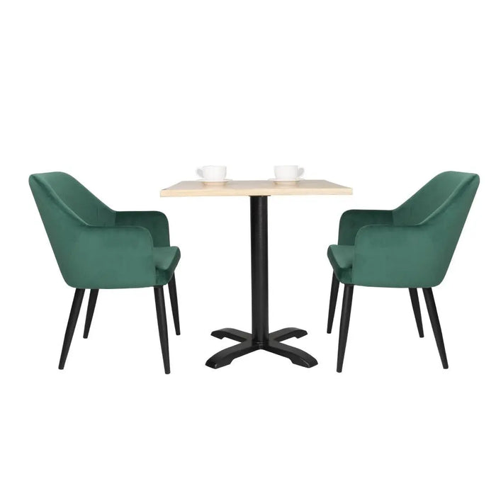Bolero Lia Velvet Set of 2 Chairs Dark Green  Chairs