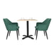 Bolero Lia Velvet Set of 2 Chairs Dark Green  Chairs