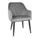 Bolero Lia Velvet Set of 2 Chairs Grey  Chairs