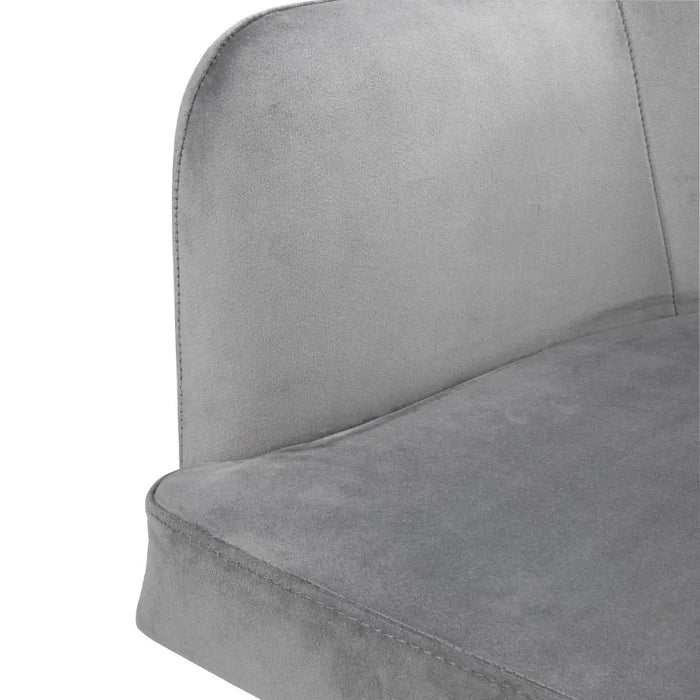 Bolero Lia Velvet Set of 2 Chairs Grey  Chairs