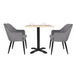 Bolero Lia Velvet Set of 2 Chairs Grey  Chairs
