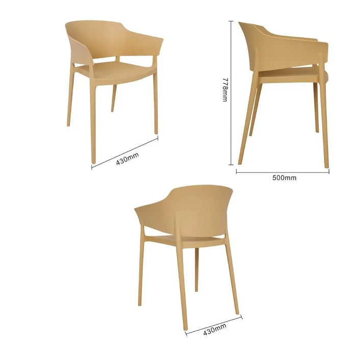 Bolero Lorenzo Café Chairs Warm Cream  Cafe Chairs