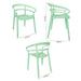Bolero Mateo Café Chairs Mint Green  Cafe Chairs