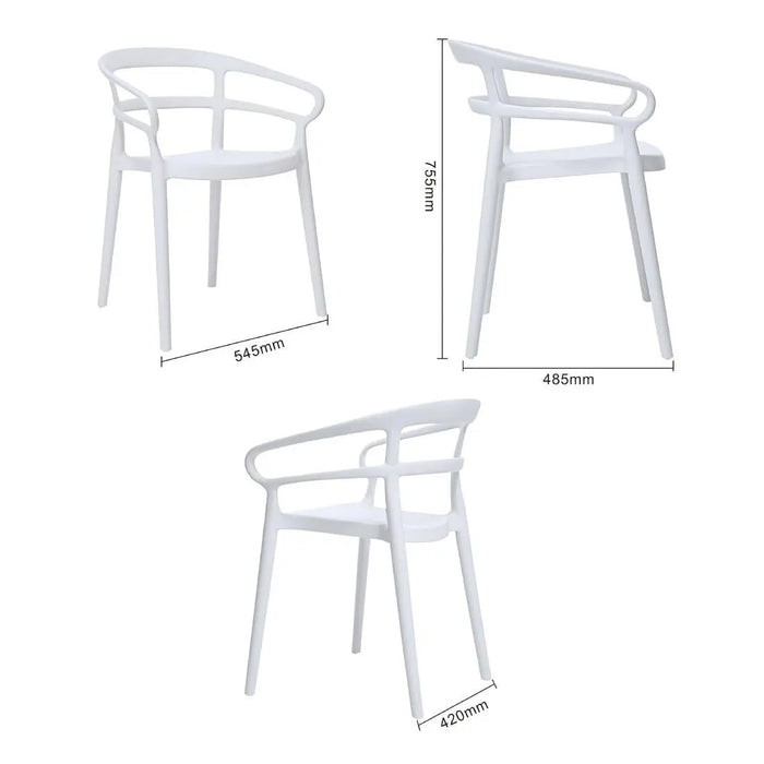 Bolero Mateo Café Chairs White  Cafe Chairs