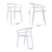 Bolero Mateo Café Chairs White  Cafe Chairs
