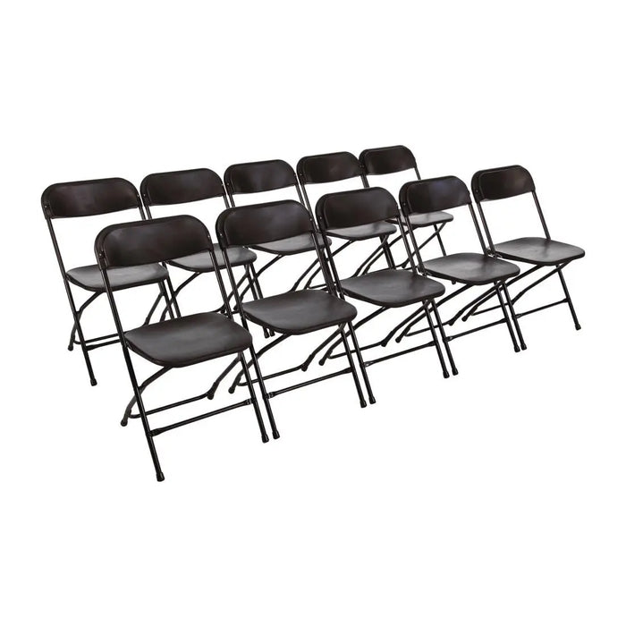 Bolero PP Folding Chairs Black (Pack of 10) - GD386 - Simply Hospitality NZ
