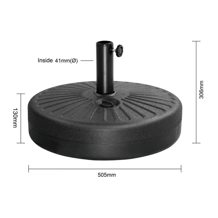 Bolero Parasol Base Black 20 Ltr (FS231)  Outdoor Umbrellas