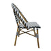 Bolero Parisian Style Rattan Side Chair Black Pack of 2  Cafe Chairs
