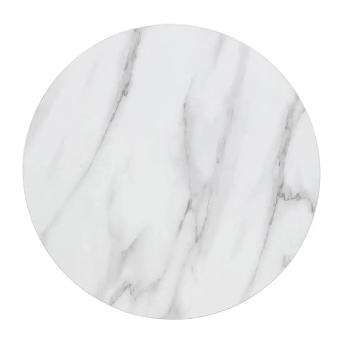 Bolero Pre-Drilled Round Table Top Marble Effect 600 mm